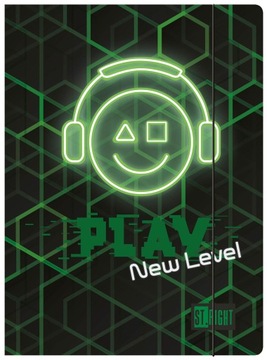 TECZKA Z GUMKĄ A4 Unipap, ST.RIGHT PLAY NEW LEVEL ORYGINALNY WZÓR
