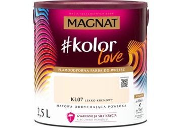 Farba plamoodporna #kolorLove lekko kremowy 2,5 L