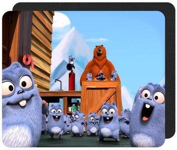 PODKŁADKA POD MYSZKĘ GRIZZLI I LEMINGI + tekst