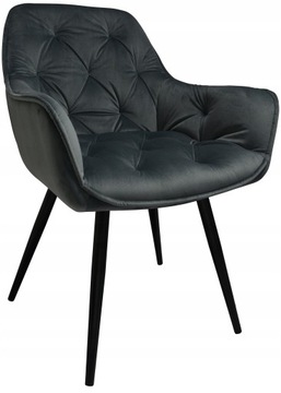 FOTEL DANKOR DESIGN ARTEN X WELUR SZARY