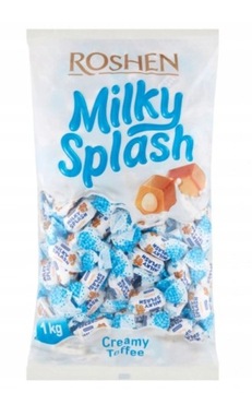 Mleczne cukierki toffi Roshen Milky Splash 1kg
