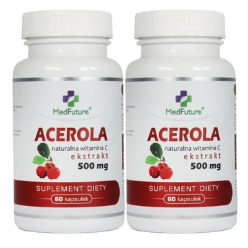 ACEROLA 500mg EKSTRAKT 120kap NATURALNA WITAMINA C