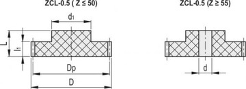 ЗВЕЗДОЧКА ЗУБЧАТАЯ ИЗ ПЛАСТИКА M0,5 Z80