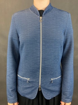 Żakiet marynarka ERFO granat srebrna nitka r. 48