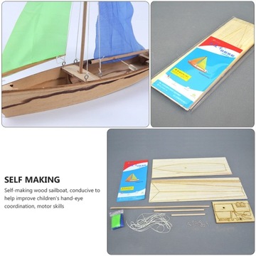 3шт деревянный парусник для сборки игрушек Drew