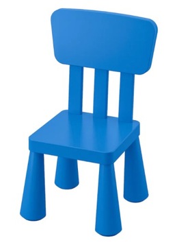 IKEA MAMMUT Krzesełko dziecięce niebieski