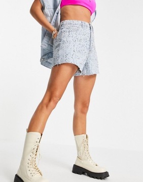 TOPSHOP SPODENKI JEANSOWE DAMSKIE CYRKONIE 40 1RBD