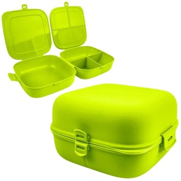 Pojemnik na Żywność dzielony 2x 700 ml Śniadanie Lunchbox