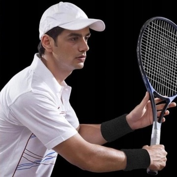 FROTKA NA RĘKĘ NADGARSTEK SPORTOWA OPASKA CZARNA SZEROKA TENIS PIŁKA 10 SZT
