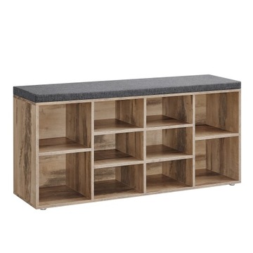 Rustykalna ławka z szafką na buty loft