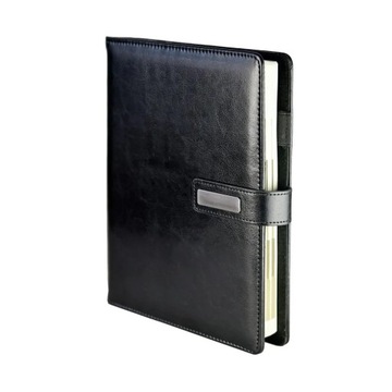 Planner dzienny premium czarny A5 z wymiennym wkładem magnetyczny London
