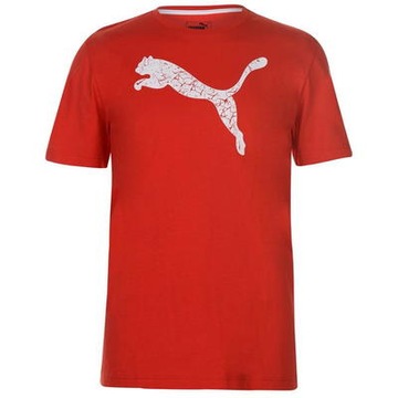 koszulka męska czerwona Puma Big Cat QT r. S