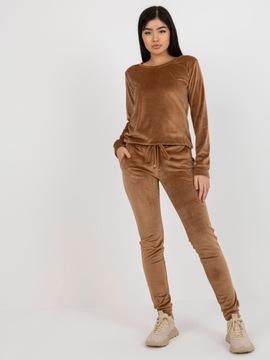 Komplet DAMSKI dres 2cz WELUR dresy F608 c.puder S