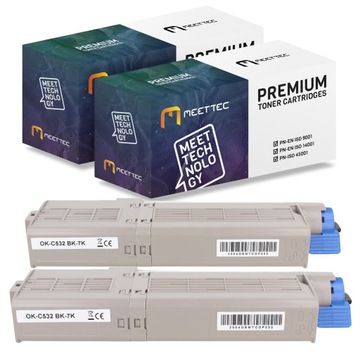 2 x Toner do OKI C532dn C542dn MC563dn MC573dn BK