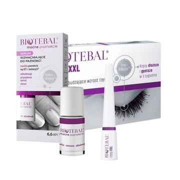 Biotebal Rzęsy XXL 3 ml + Mocne Paznokcie 6,6 ml