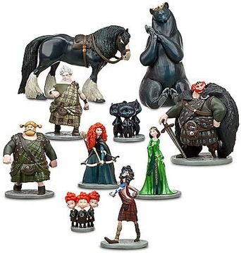 Merida Waleczna 10sz Figurki Disney Angus Elinor