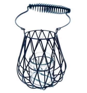 БОЛЬШОЙ ФОНАРЬ, МЕТАЛЛИЧЕСКИЙ ПОДСВЕЧНИК LOFT, ЧЕРНАЯ СВЕЧА