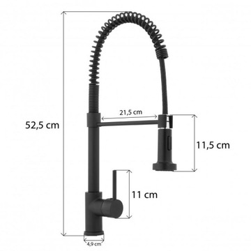 Смеситель для кухни с гибким изливом и смесителем