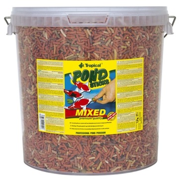 Pond Sticks Mixed Pokarm w formie pływających pałeczek dla karpi koi 21L