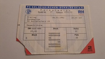 SCHALKE 04 - WATTENSCHEID 06-03-1992