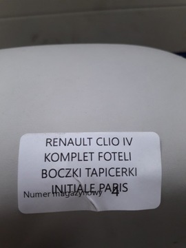 RENAULT CLIO IV КОМПЛЕКТ СИДЕНИЙ INITIALE PARIS SIDES ОБИВКА