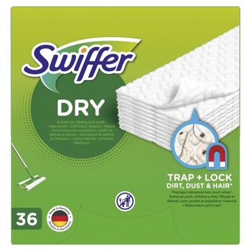 SWIFFER SWEEPER ŚCIERECZKI DO KURZU ŚIERŚCI 36szt