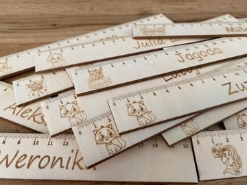 Деревянная линейка Подарок на женский день школьнику