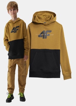 4F BLUZA CHŁOPIĘCA DRESOWA SPORTOWA Z KAPTUREM