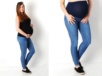 Ciążowe Spodnie Jeansowe Slim JEANSY 3XL 46 XXXL