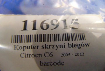 CITROEN C6 ŘÍZENÍ PŘEVODOVKY ŘAZENÍ 9657656480