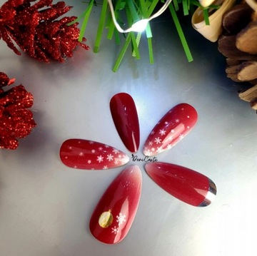 ИСКУССТВЕННЫЕ НОГТИ, РОЖДЕСТВЕНСКИЕ ЗИМНИЕ СОВЕТЫ, 24 ШТ.