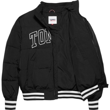 TOMMY HILFIGER KURTKA MĘSKA TJM NEW VARSITY PUFFER CZARNA r.L