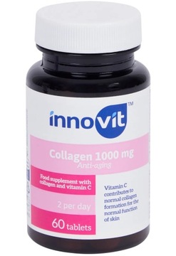 Kolagen + Witamina C Innovit 1000 mg Skóra / Przeciwko starzeniu się 60 szt