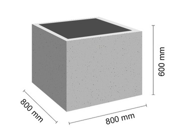 Donice Betonowe Beton Architektoniczny 80x80x60