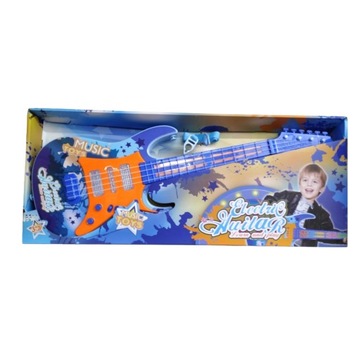 ЧЕТЫРЕХСТРУННАЯ ЭЛЕКТРОГИТАРА ДЛЯ ДЕТЕЙ СВЕТОВЫЕ ЭФФЕКТЫ БАР-ПЕСНЯ