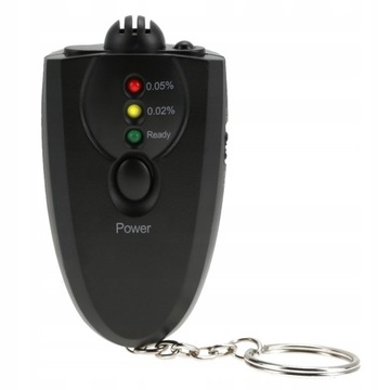 ALKOMAT BREATH ALCOHOL TESTER Z BRELOKIEM I FUNKCJĄ LATARKI