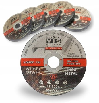 50 szt TARCZA TARCZE DO CIĘCIA METALU STALI 125x1,6 INOX MOCNE