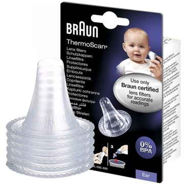 KAPTURKI OCHRONNE DO TERMOMETRU BRAUN LF40 40 SZT