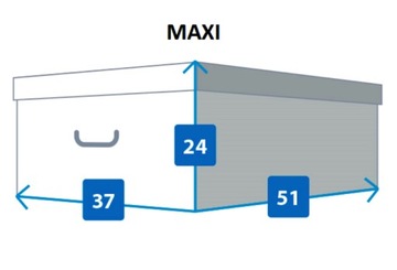 Картонная коробка MAXI BLUE GRID