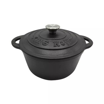GARNEK ŻELIWO Z POKRYWĄ, Ø22CM / 2.4 L KINGHOFF