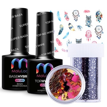Zestaw do hybryd MaluLac BAZA base TOP + GRATISY