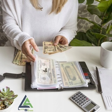 Карманный набор для бюджетной папки А6 из ПУ.