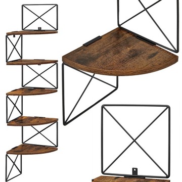 Regał Półka NAROŻNA Ścienny LOFT VINTAGE Wisząca