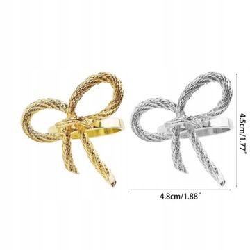 КОЛЬЦА ДЛЯ САЛФЕТОК КОЛЬЦА С БАНТОМ 12 шт.