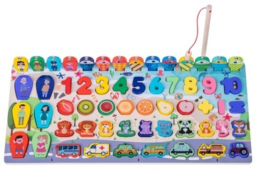 MONTESSORI NAUKA LICZENIA TRENING MÓZGU UKŁADANKA