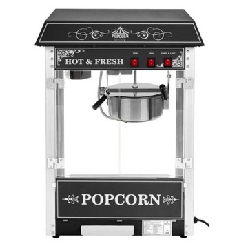 Черный американский аппарат для попкорна. дизайн Royal Catering 10010545 RCPS-16.2