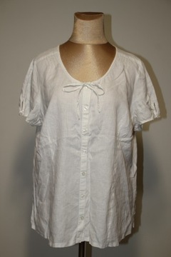 H&M~~BIAŁA LNIANA BLUZKA ~~50