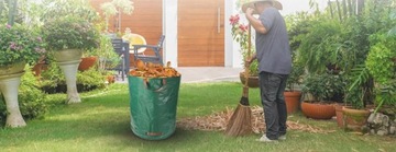 ПРОЧНАЯ САДОВАЯ КОРЗИНА ДЛЯ ЛИСТЬЕВ МЕШОК ДЛЯ ТРАВЫ 270Л XXL