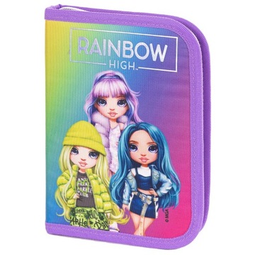 Piórnik pojedynczy dwuklapkowy RAINBOW HIGH SILVER STYLE