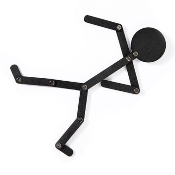 Дерев'яний Stickman Toy З Рухомими Кінцівками 24 Картки Розвивальна Us